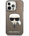 Калъф Karl Lagerfeld - Glitter Karl Head, iPhone 13 Pro, черен - 1t